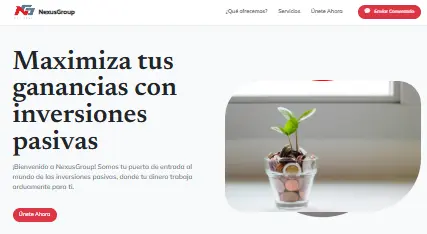 Landing page financiera de inversiones Uruguay